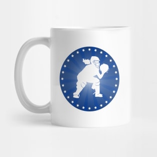 Softball Catcher In Blue Mug